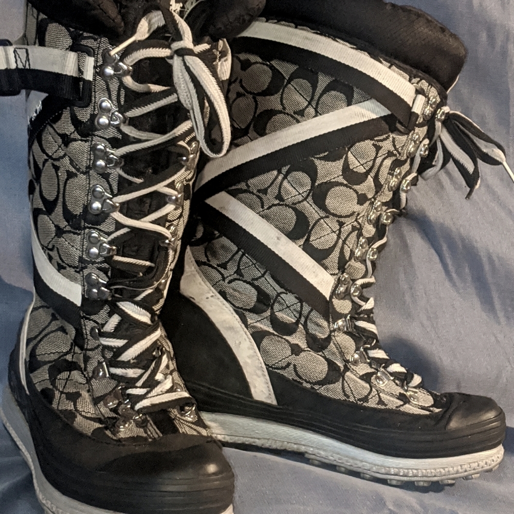 Warm Monogram Coach Winter Boots